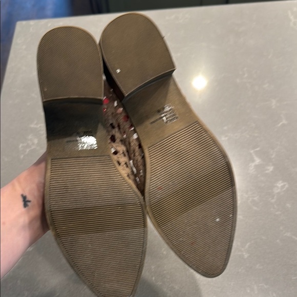 Altar'd State Taupe Mules with Perforated Suede and Low Heel - Picture 3 of 7